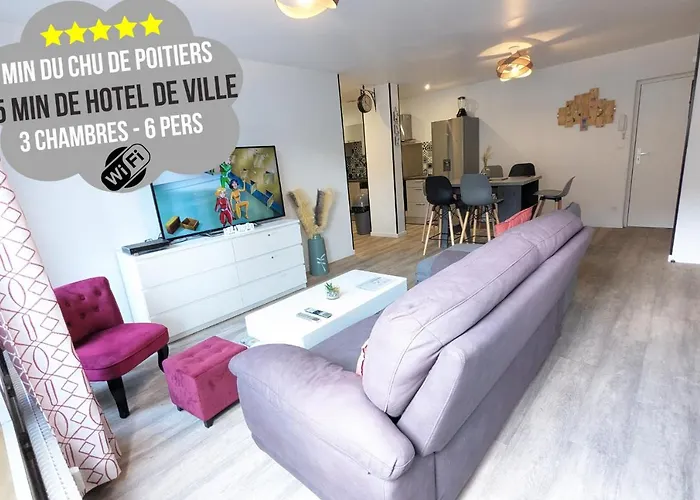 Beau-jean, Un Cocon Sympa 5 Min A Pied Du Centre-ville, Parking Prive, A 10 Min Du Chu Apartment Poitiers